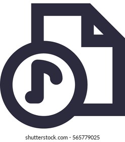 Music File Vector Icon