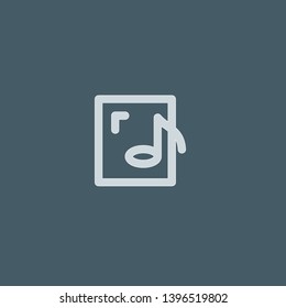 Music File vector icon. Music File concept stroke symbol design. Thin graphic elements vector illustration, outline pattern for your web site design, logo, UI. EPS 10.