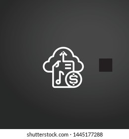 Music File vector icon. Music File concept stroke symbol design. Thin graphic elements vector illustration, outline pattern for your web site design, logo, UI. EPS 10.
