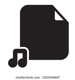 Music Files Icon Solid Style