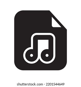 Music Files Icon Solid Style