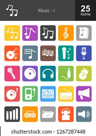 Music Filled Icons