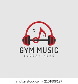 Music fitness logo. a unique, exclusive, elegant, professional, clean, simple, modern logo