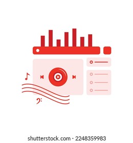 Music Flat Design Illustration With Note