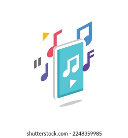 Music Flat Design Illustration With Note