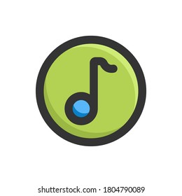 music flat fill interface icon