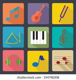 music flat icon