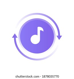 Music flat icon. Musical vector icon. Flat design icon ready to use for website, mobile app, presentation and any other projects.