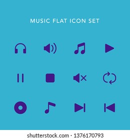 Music Flat Icon Set