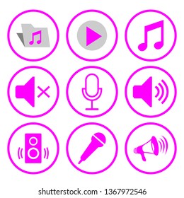 Music flat icon vector