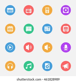 Music flat  icons