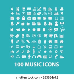 iconos planos de música ajustados para web digital, impresión, diseño, aplicaciones para teléfonos móviles, vector