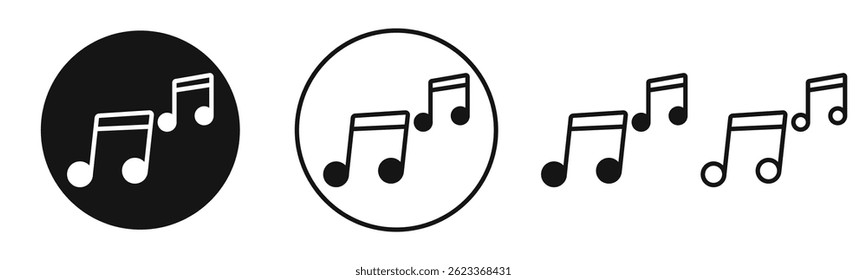 conjunto de ícones de vetor de música plana e forro