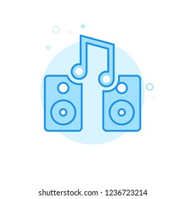 Music Flat Vector Icon. Wedding DJ Symbol, Pictogram, Sign. 