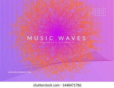 Music flyer. Dynamic fluid shape and line. Geometric concert magazine layout. Neon music flyer. Electro dance dj. Electronic sound fest. Techno trance party. Club event poster.