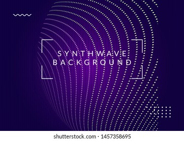 Music flyer. Dynamic fluid shape and line. Wavy concert banner layout. Neon music flyer. Electro dance dj. Electronic sound fest. Techno trance party. Club event poster.