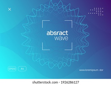Music flyer. Dynamic fluid shape and line. Geometric concert brochure concept. Neon music flyer. Electro dance dj. Electronic sound fest. Techno trance party. Club event poster. 