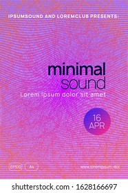 Music flyer. Wavy show brochure layout. Dynamic gradient shape and line. Neon music flyer. Electro dance dj. Electronic sound fest. Techno trance party. Club event poster.