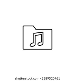 music folder icon Musical note sign vector 