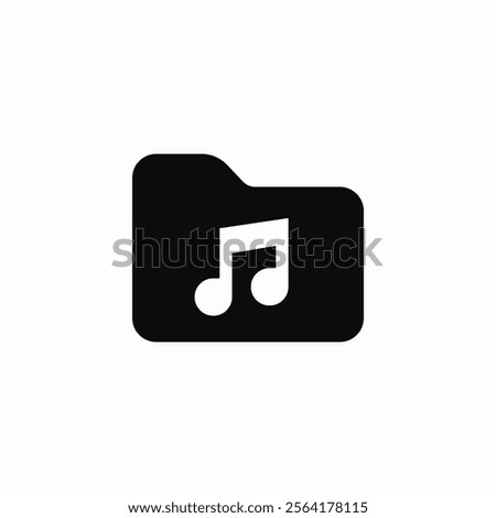 music folder icon sign vector