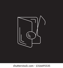 Music folder icon. Simple element illustration. Music folder symbol design template. Can be used for web and mobile