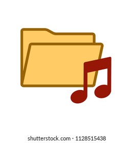 music folder icon vector