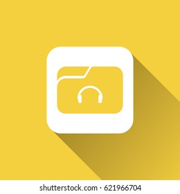 Music folder to listen with auriculars icon