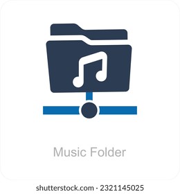 Music Folder and Sound Icon Concept