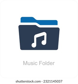 Music Folder and Sound Icon Concept