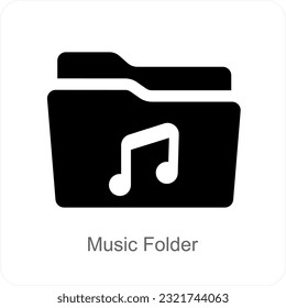 Music Folder and Sound Icon Concept