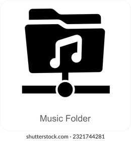 Music Folder and Sound Icon Concept