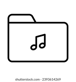 music folder technology data organize media audio collection icon