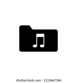 Music folder vector icon