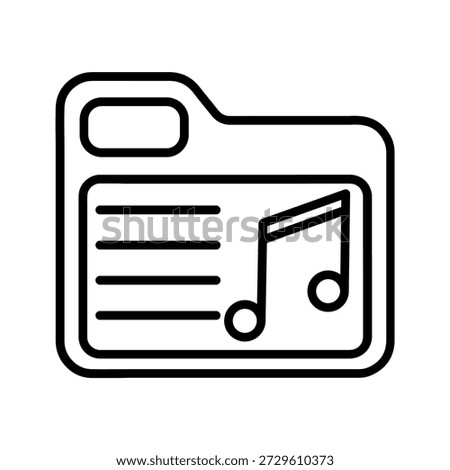 Music Folder Vector Icon Design Trendy