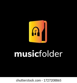 Music Folder Vector Logo Gradient