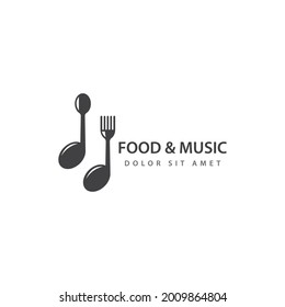 Music food illustration vector design