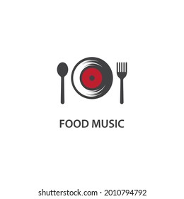 Diseño vectorial de ilustración de alimentos musicales