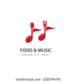 Music food illustration vector design