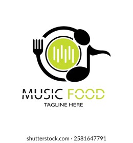 music food logo design illustration