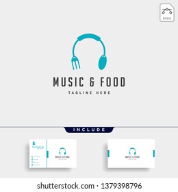 music food simple flat logo design vector illustration icon element