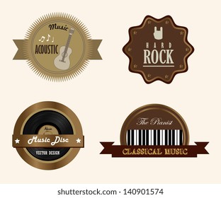 music frames over white background vector illustration