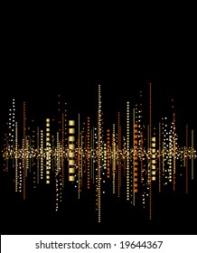 Music frequencies background