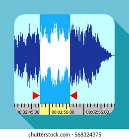Music frequency icon. Flat illustration of music frequency vector icon for web design