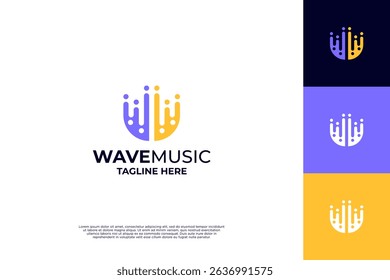 Music frequency logo design inspiration