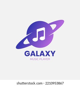 Music and Galaxy logo idea for company, brand, store, online shop. vector EPS 10