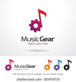 Music Gear Logo Template Design Vector