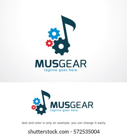 Music Gear Logo Template Design Vector