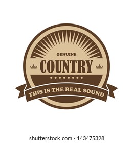 music genre label and badge country