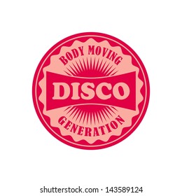 music genre label and badge disco