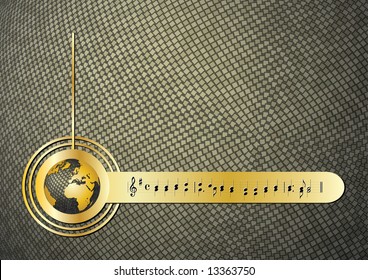 Music: the global language. The notes are from the 9. symphony, the ode to joy, by Beethoven.
